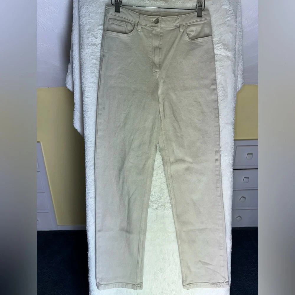 Aritzia Wilfred Free Cream Ivory Straight Leg Jeans Loose Baggy Denim 2‎ Spring